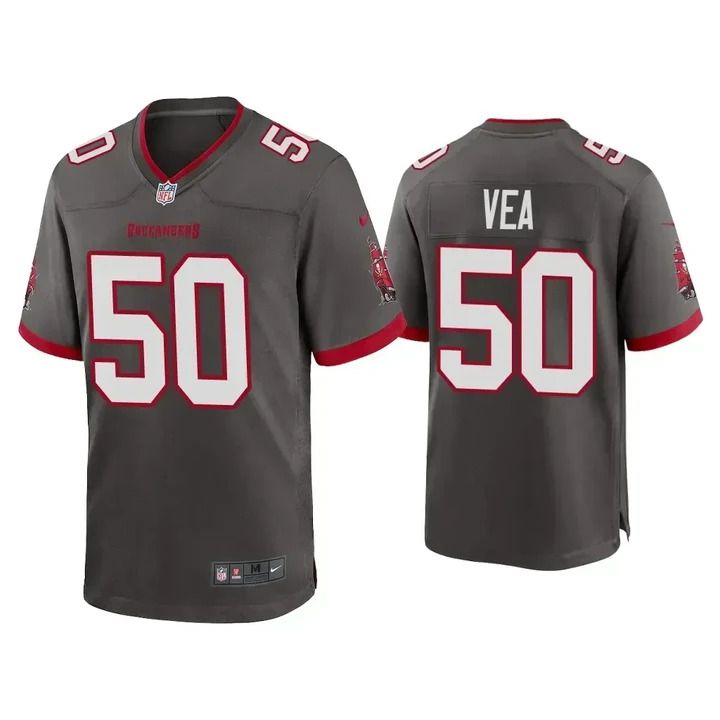 Men Tampa Bay Buccaneers 50 Vita Vea Nike Grey Game NFL Jersey